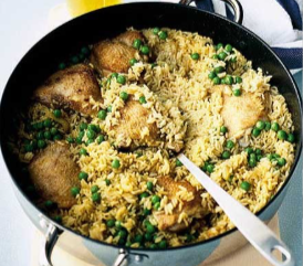 Half Pilau Platter with chicken 